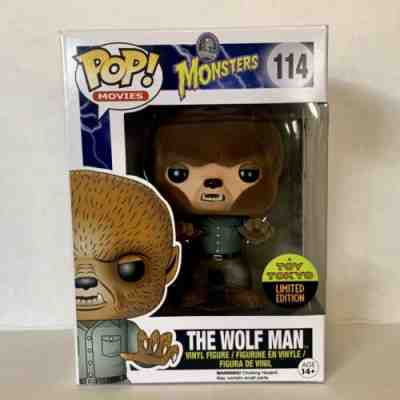 Funko Pop! Movies The WOLF MAN #114 (FLOCKED) Exclusive Summer Convention