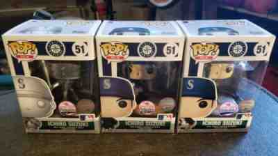 Funko Pop! MLB Ichiro Suzuki - 1/51 Silver - 1/1000 NAVY - Standard FULL SGA SET