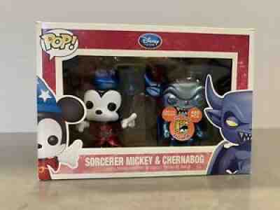 Funko POP! Disney SDCC 2012 Metallic Sorcerer Mickey & Chernabog 480pc FANTASIA