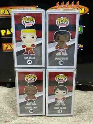 Funko Pop Rocky Balboa Complete Set Apollo Creed Clubber Lang Ivan Drago