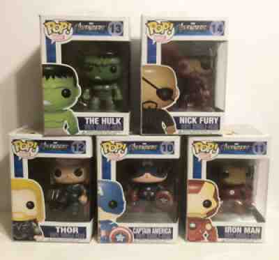 Captain America 10 Iron Man 11 Thor 12 Hulk 13 Nick Fury 14 Avengers Funko Pops