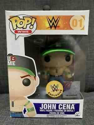 John Cena WWE Funk Pop #01 VAULTED (Black & Green Hat) WWE Shop Exclusive