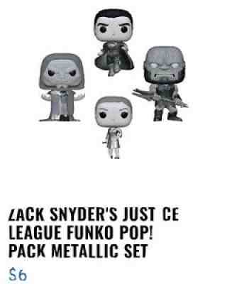 Funko POP! DC Justice League 4-pack Zack Snyder - DC LE Exclusive Preorder