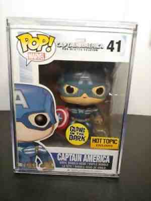 Funko Pop! Marvel Captain America # 41 Winter Soldier (Glow) Hot Topic Exclusive