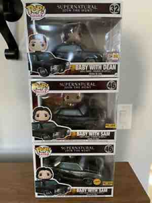 Funko Pop! Rides Supernatural BABY with DEAN & SAM SDCC Hot Topic Chase #32 #46