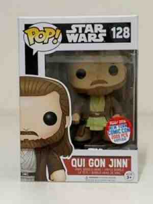 Funko Pop Star Wars 128 Qui Gon Jinn Figure NYCC Exclusive LE 2000 Pcs New!!