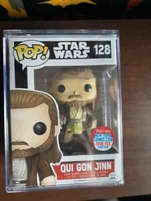 Pop Funko Qui Gon Jinn 128 - 2016 New York ComicCon W/ Hard Case