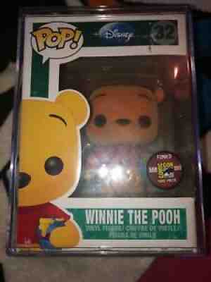 Funko Pop Figure Disney SDCC 2012 Exclusive Winnie The Pooh LTD 480 Flocked Rare