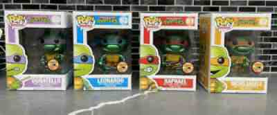 Teenage Mutant Ninja Turtles Metallic 2013 SDCC Set Of 4 Funko Pops 60 61 62 63