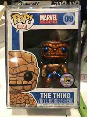 SDCC 2011 FUNKO POP MARVEL THE THING METALLIC 1/480 FANTASTIC FOUR #09 GRAIL!