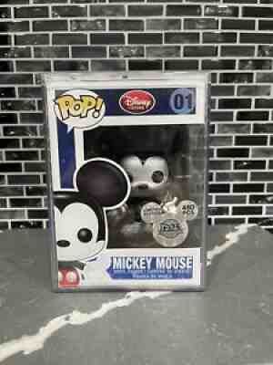 Funko Pop D23 Exclusive Metallic Mickey Mouse 01 Vinyl LE 480PC NEW + Extras