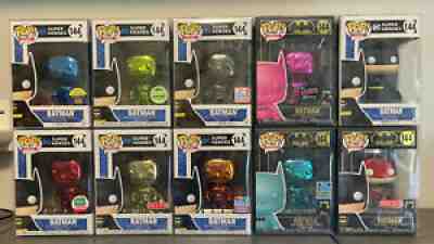 Funko Pop Batman 144 Chrome Lot - Green Pink LE 1500, Blue, Black, Red, Gold etc