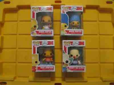 Funko Pop The Simpsons set Homer #01 Marge #02 Bart #03 Krusty the Clown #04