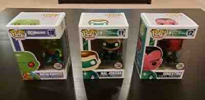 Funko Pop Lot 2011 SDCC Metallic 11 Hal Jordan 12 Sinestro 18 Martian Manhunter