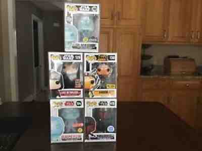 Funko Pop! Star Wars Lot With Obi-wan Kenobi Glow Ahsoka And Hooded Luke