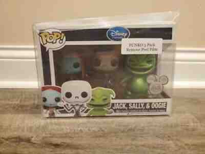 Jack Sally Oogie Metallic 3 Pack Funko Pop Disney Exclusive D23 NBC Nightmare