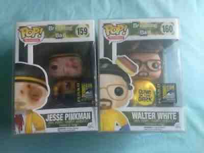 Breaking Bad Funko Pop Set Holy Grails Jesse Beat-up and Walter White Glow