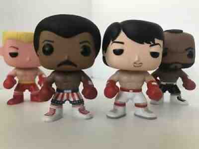 Funko Pop Rocky Balboa Complete Set Apollo Creed Clubber Lang Ivan Drago