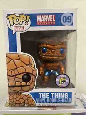 SDCC 2011 FUNKO POP MARVEL THE THING METALLIC 1/480 FANTASTIC FOUR #09 GRAIL!