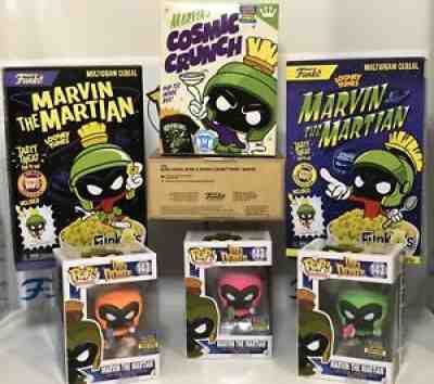 Funko Pop Marvin The Martian Green Orange Pink Duck Dodgers SDCC 2017 1000 Piece