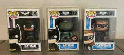 Funko Pop Batman Dark Night Lot - #19 SDCC 2012 Patina , #21 Catwoman