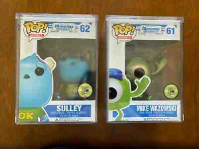 SDCC 2013 Funko Pop! Mike Wazowski #61 Sulley #62 Monsters University Lot LE 480