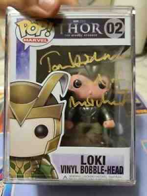 Loki Funko Pop 02 signed by Tom Hiddleston