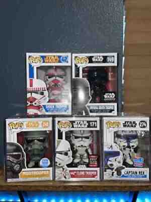 star wars funko pop trooper lot