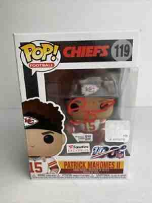 Funko Pop! NFL Chiefs #119 Patrick Mahomes Fanatics Exclusive Signed Auto 45/100