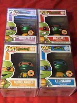 Funko POP!Teenage Mutant Ninja Turtles TMNT Set Metallic SDCC 2013 6 Pops