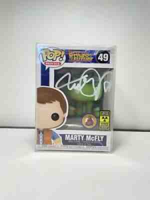 FUNKO POP! MARTY MCFLY PLUTONIUM GITD PLASTIC EMPIRE LIMITED TO 200 SIGNED JSA