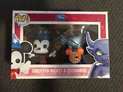 Funko POP! Disney SDCC 2012 Metallic Sorcerer Mickey & Chernabog 480pc FANTASIA