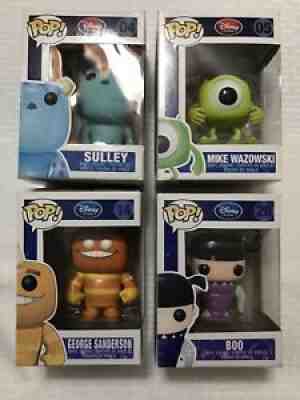 Funko Pop Disney Store Monsters, Inc Sully, Mike, Boo, And George Sanderson