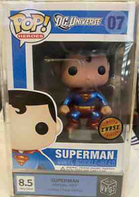 Funko Pop! Ultra Rare Superman Chase Metallic Bobble-head 07 Grail Vaulted