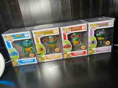 Funko Pop Teenage Mutant Ninja Turtles Metallic Set of 4 (2013) San Diego Con