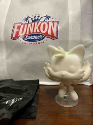 Funko Pop Prototype Funkon 2021 Sonic The Hedgehog Tails WHITE Proto! RARE!