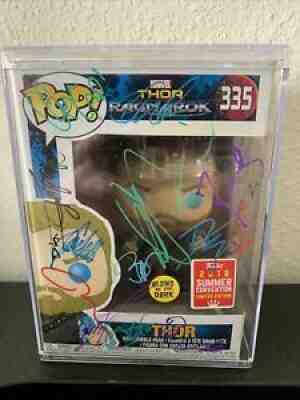 POP! FUNKO #335 Marvel: Thor 2018 SDCC GLOW. AVENGERS CAST/STAN LEE SIGNED!!!