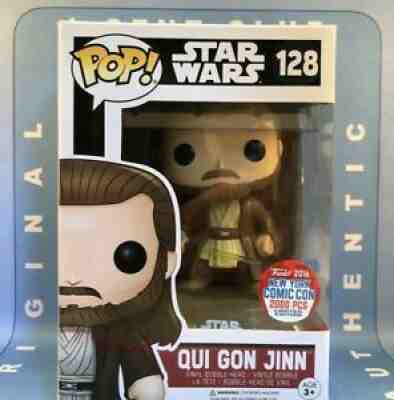 QUI GON JINN (NYCC) New York Comic Con LIMTED 2016 Funko POP Star Wars #128