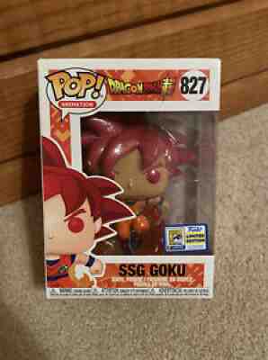 Funko Pop! Dragon Ball Z SSG Goku #827 2020 SDCC Exclusive Official Sticker