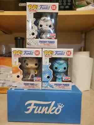 FUNKO POP 2021 FUNDAYS FREDDY Box Of Fun FUNKON 3 FREDDY'S MERCURY ART SERIES