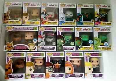 Scooby Doo Funko Pop Large Lot 16- Fred, Velma, Daphne, 2 pack, Creeper, Cutler