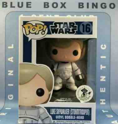 LUKE SKYWALKER (Stormtrooper) ECCC Emerald 2011 Funko POP Star Wars BLUE BOX #16