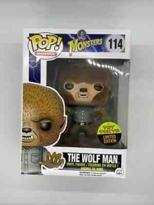 Funko Pop! Movie Monsters Toy Tokyo LE Flocked Wolfman #114 + Hard Stack