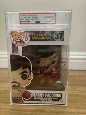 Manny Pacquiao Signed Funko Pop #37 Vaulted PSA DNA COA RARE ENCAP