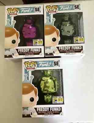 Funko Pop Freddy Funko Chrome SE 2017 SDCC LE 425 PCS Lot Rare Mint Authentic