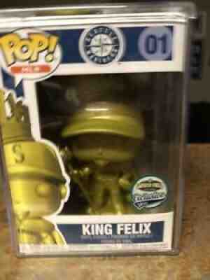 Funko Pop King Felix Gold Exclusive Safeco Field RARE -Pop Protector! No Reserve