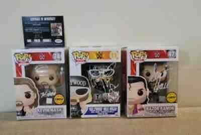 Autographed signed Funko Pop nWo chase and limited set Hogan, Nash and Hall