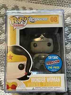 Funko POP -DC Universe 08 Wonder Woman B/W Toy Tokyo NYCC 240pc SUPER RARE GRAIL