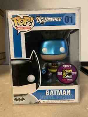 Funko Pop SDCC 2010 Batman Metallic Blue LIMITED EDITION 480 PC