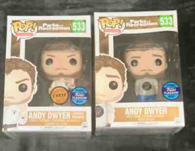 RARE funko pop Andy Dwyer JOHNNY KARATE 533 and MOUSE SHIRT 533